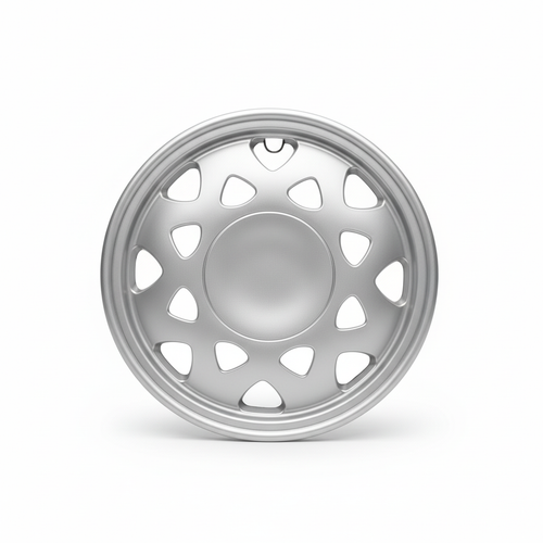 Gümüş 15 inç Oval Kesimli Jant Kapağı - Stüdyo